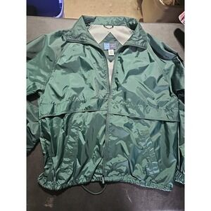 Vintage Port And Company Windbreaker with Valvoline Racing Logo Size L GREEN